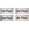 Floor Number Signs - 4-Pack Metal Floor Signs, Aluminum Signs for First, Second, Third, Fourth Floor, Self-Adhesive, Ideal for School, Office, Retail Space, 4.7 x 11 Inches